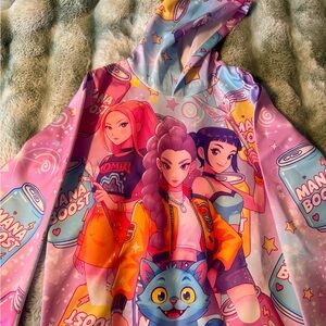 K-Pop Demon Hunters anime colorful graphic hoodie Youth 8/10